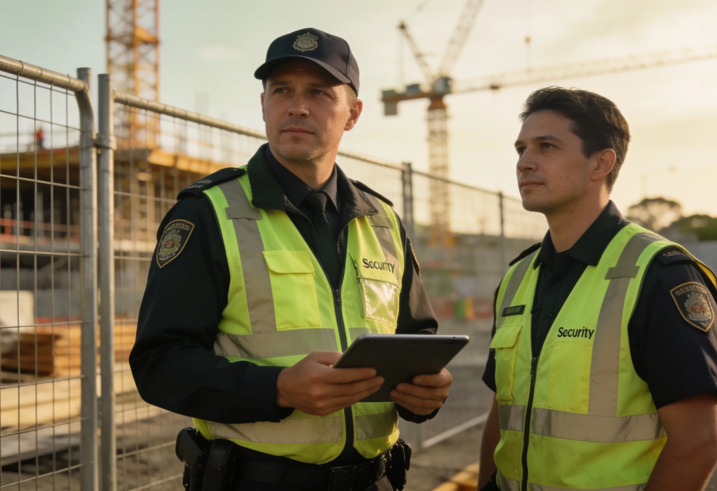 Security guard at a Melbourne construction site
